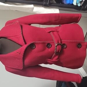 Small Soia & Kyo Deep Red Older Style Peacoat